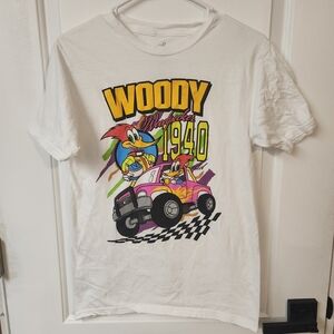 Woody 1940 Kids Graphic T-Shirt - White